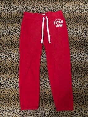 size small red abercrombie & fitch sweatpants